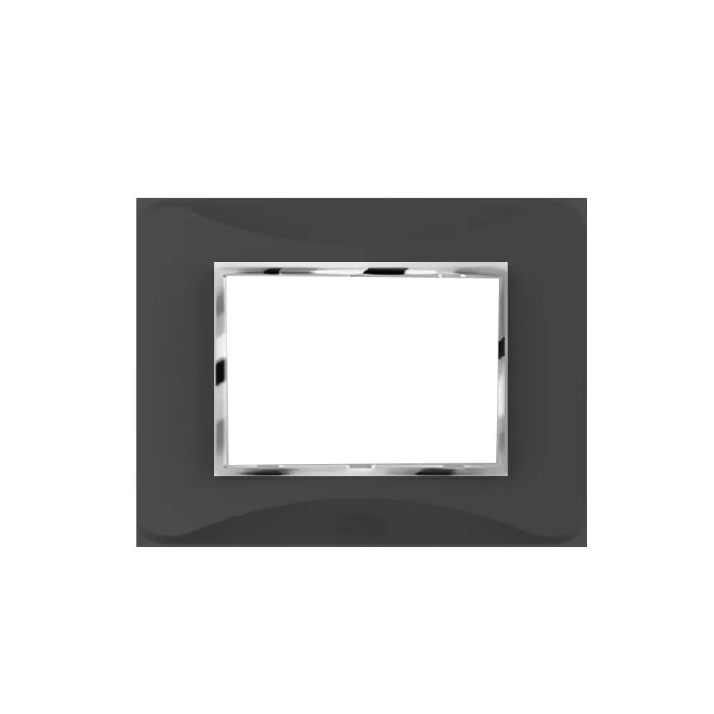 Cona Smooth Glow Modular Plate Black 3 Modules, SG 1103 (Pack of 10)
