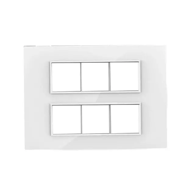 Cona Silque Modular Metal Plate White 12 Modules, ORM 1112 (Pack of 10)