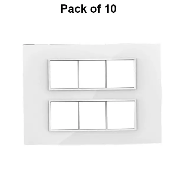 Cona Silque Modular Metal Plate White 12 Modules, ORM 1112 (Pack of 10)
