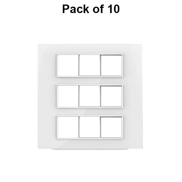 Cona Silque Modular Metal Plate White 18 Modules, ORM 1118 (Pack of 10)