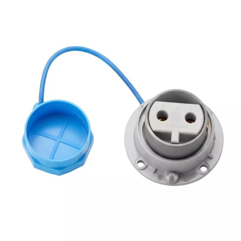Anchor UNO E Clad Socket Metal Double Pole & Earth 20 A Grey & Blue for Industrial Use, 5875