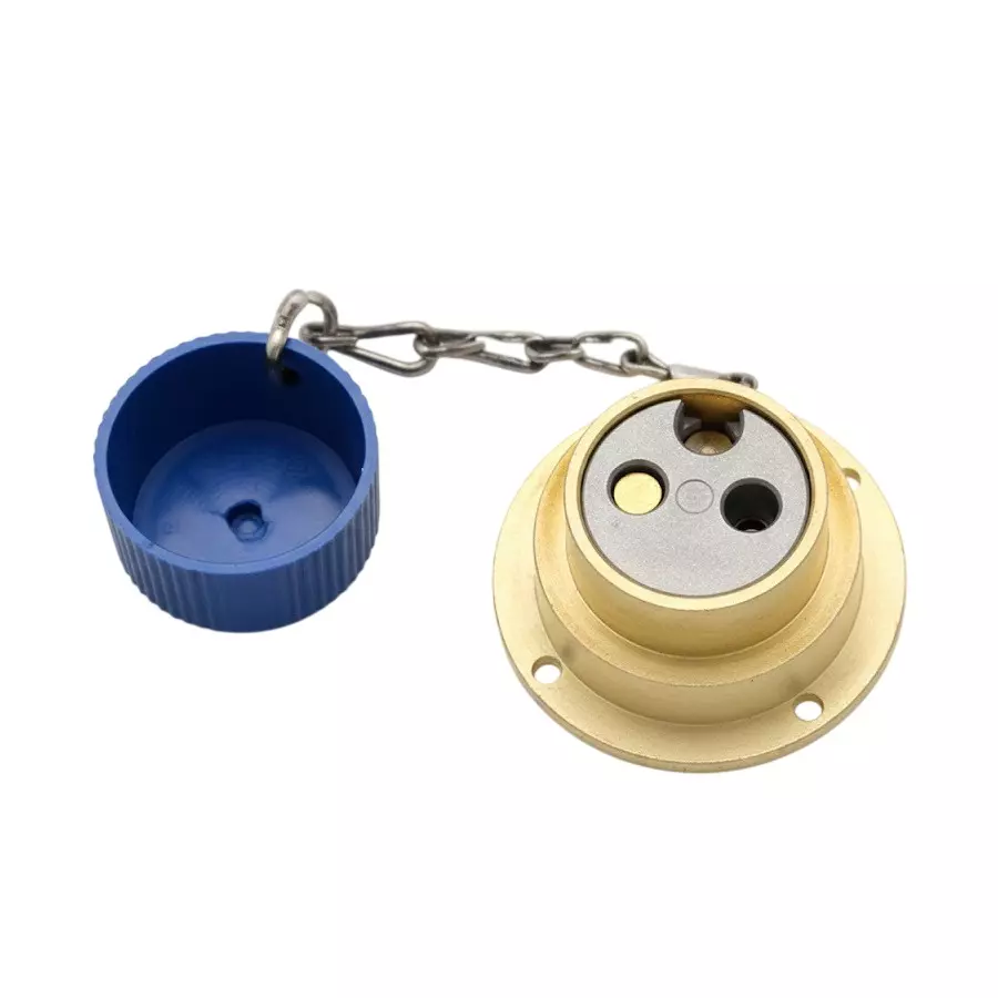 Anchor UNO E Procted Socket Double Pole & Earth 20 A Yellow & Blue for Industrial Use, 53492