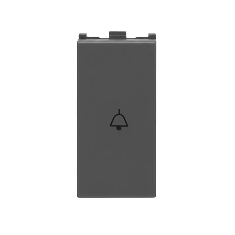 Anchor Roma Urban Bell Push Switch 1 Module 10 A Graphite Black PVC Plastic for Industrial Use, 66103GB
