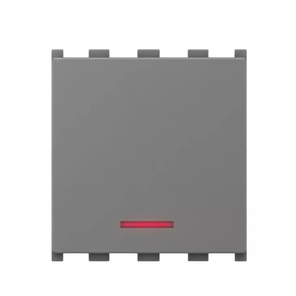 Anchor Roma Urban Switch With Indicator 2 Module 1 Way 20 A Graphite Black PVC Plastic for Industrial Use, 66244GB