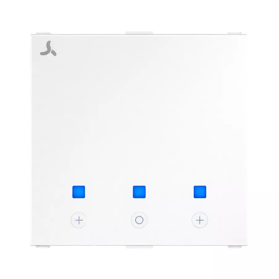 Anchor Roma Urban Smart Fan Touch Regulator 2 Module 1 Channel White PVC Plastic for Industrial Use, 71026