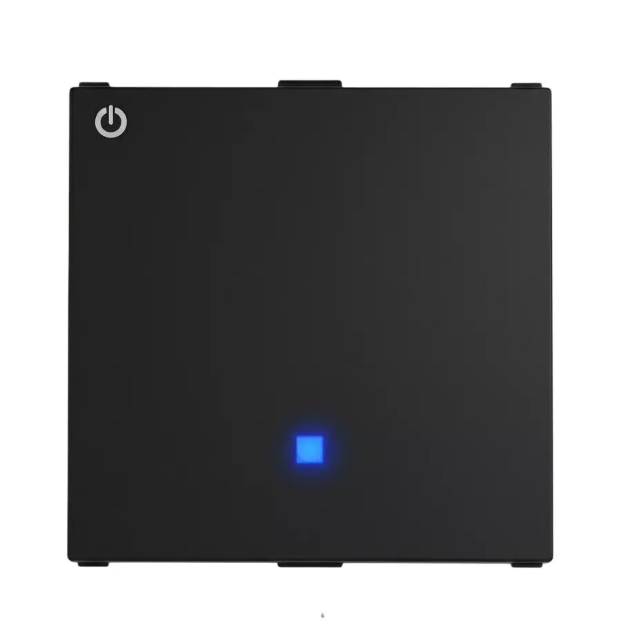 Anchor Roma Urban Smart Touch Switch 2 Module 16 A 1 Channel Black PVC Plastic for Industrial Use, 71016B