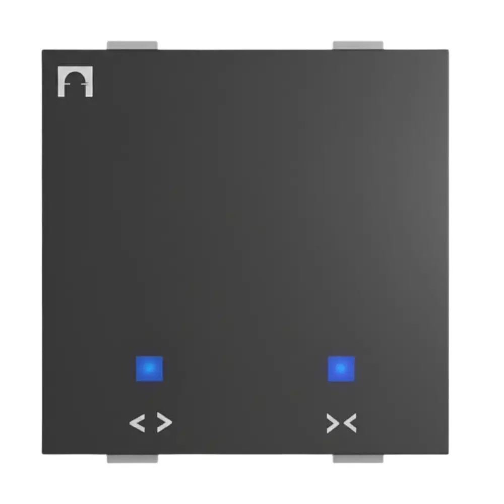 Anchor Roma Urban Smart Touch Curtain Controller 2 Module 1 Channel Graphite Black PVC Plastic for Industrial and Home Use, 71028GB