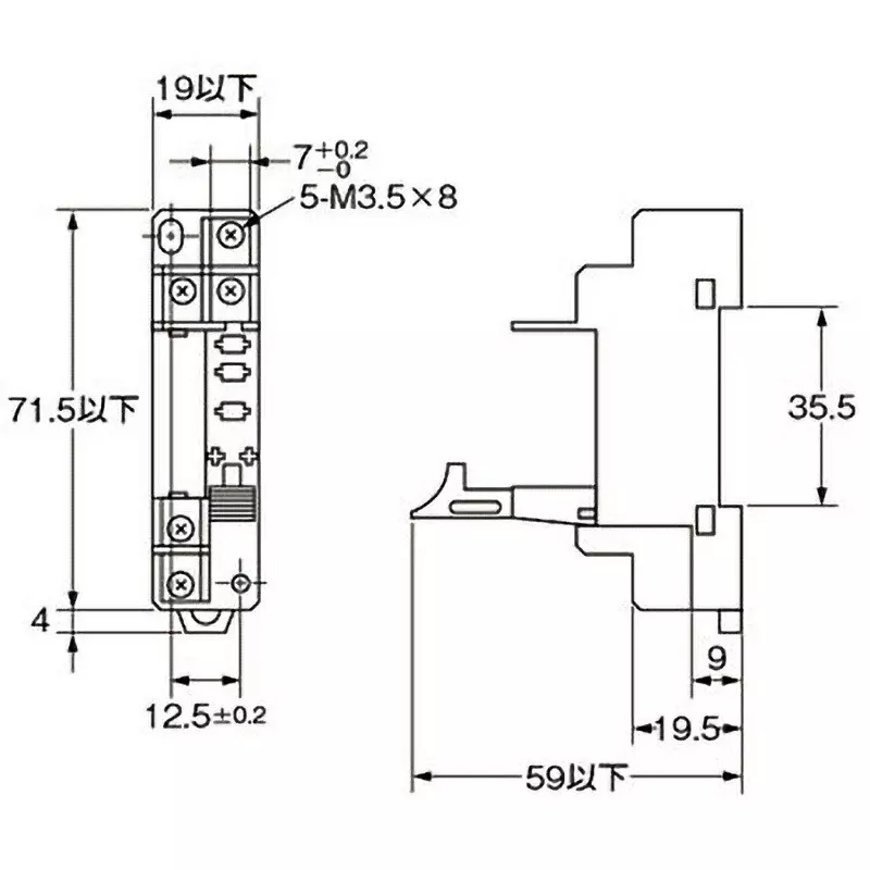 Omron Common Socket Surface Connection 5-Pole, P7TF-05