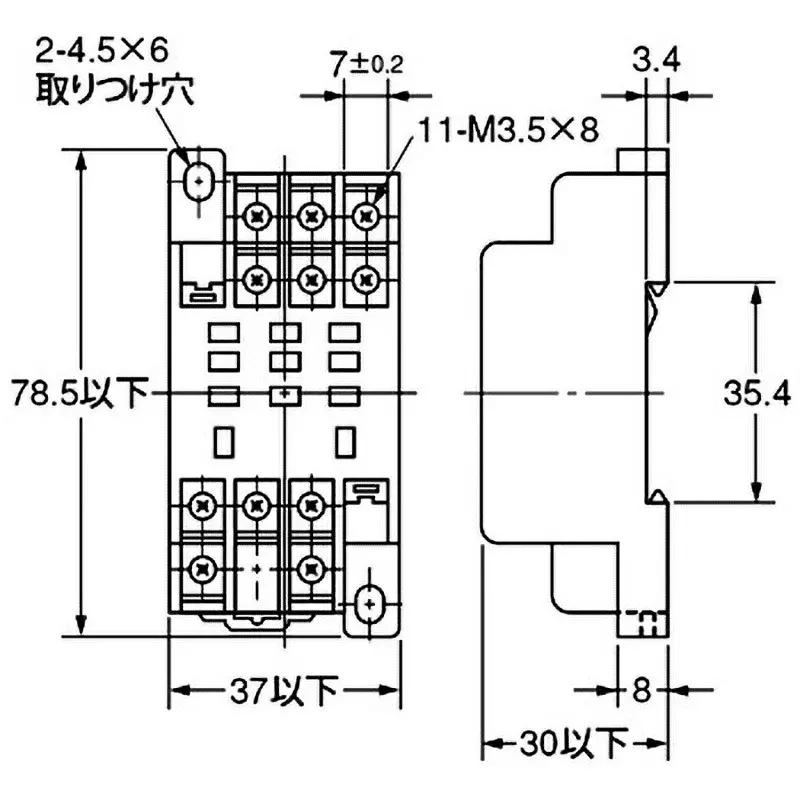 Omron General Socket 3-Pole, PTF11A