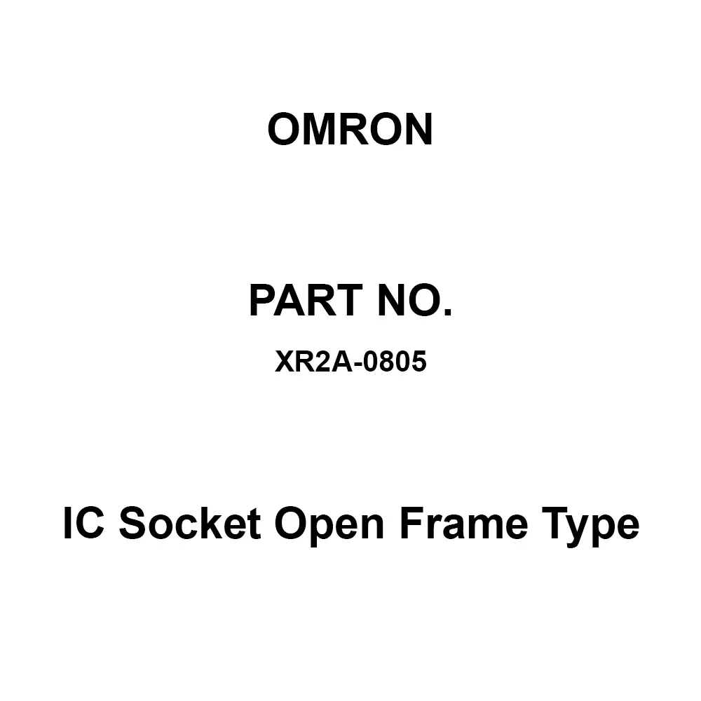 Omron IC Socket Open Frame Type 10³ mΩ or More At 500 V DC, XR2A-0805
