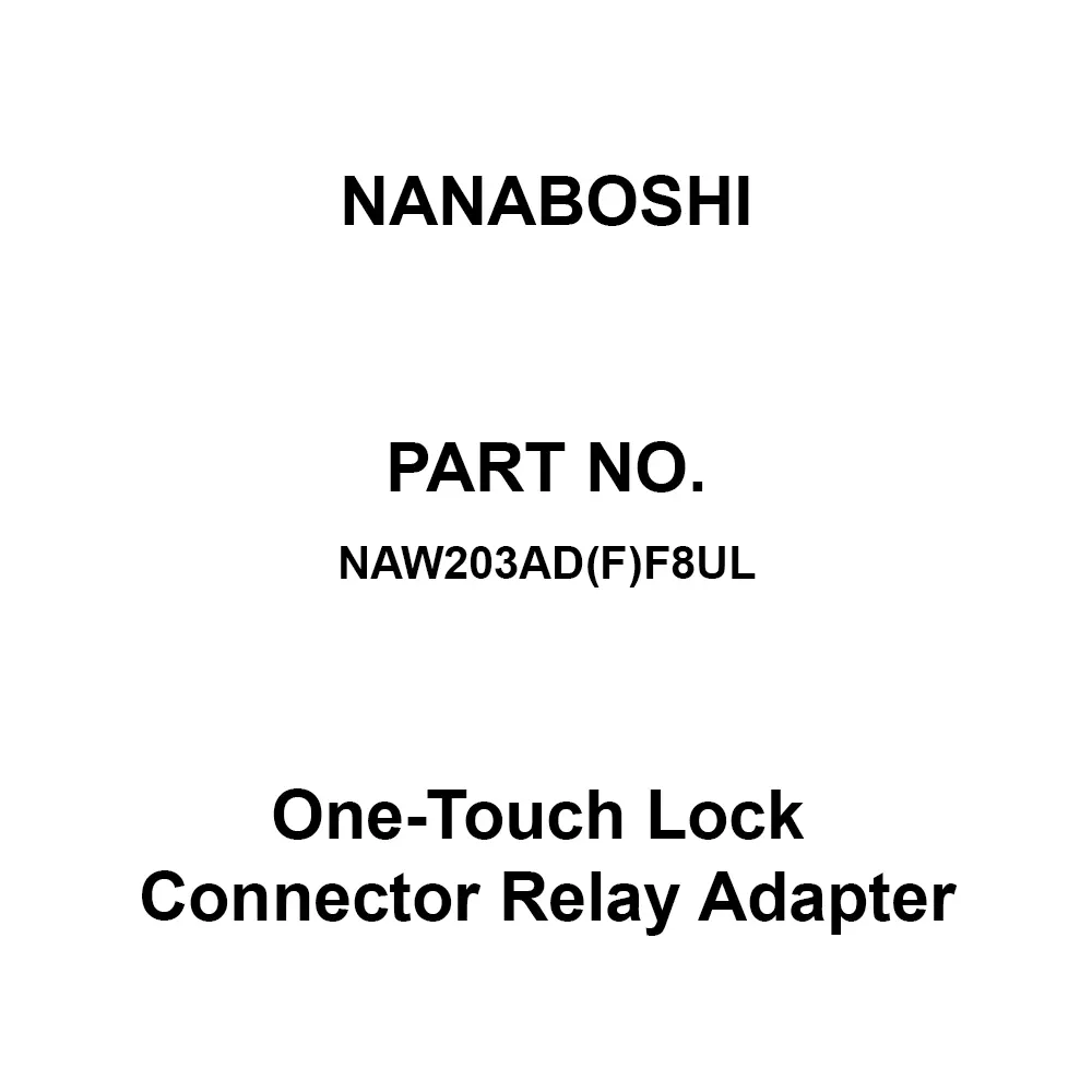 Nanaboshi One-Touch Lock Connector Relay Adapter 20 Male Contact, NAW203AD(F)F8UL