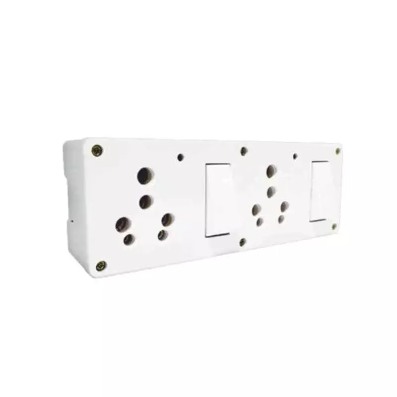 Gold Coast Double SS Combined Box 6/16 A Current Rating White Polycarbonate for Home & Office Use, 2135-WH