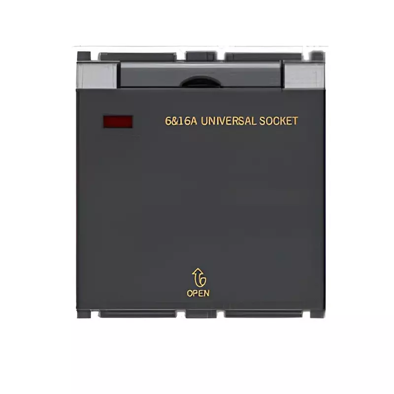 Goldmedal Universal Socket with Flap Indicator & Safety Shutter Air 6 to 16 A 2 Module, 182044