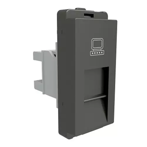 Schneider Electric Livia RJ11 Data Socket Data Outlet 1 Module Polycarbonate Grey, P4046_PG_N