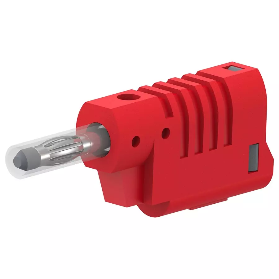 MULTICOMP PRO Banana Plugs & Jacks RETRACTILE PLUG, 36A, SCREW, RED, 76-1650