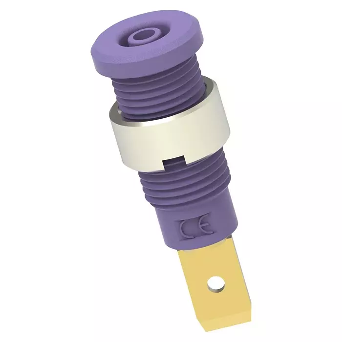 MULTICOMP PRO Banana Plugs & Jacks CONN, BANANA, JACK, 10A, QC, PURPLE, 72-13968