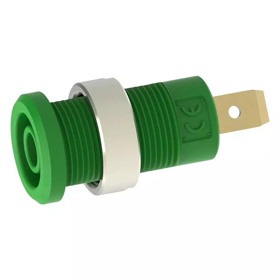 MULTICOMP PRO Banana Plugs & Jacks CONN, BANANA, JACK, 36A, QC, GRN, 72-14228