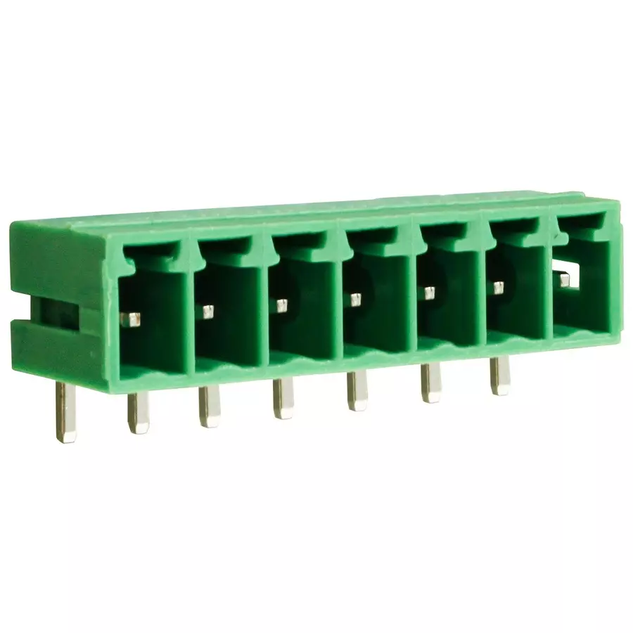 CAMDENBOSS Terminal Block, Header, 7Pos, R/A, Th, CTBP93HE/7 (Pack of 10)