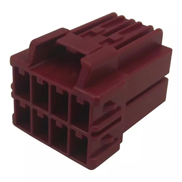 JST (JAPAN SOLDERLESS TERMINALS) Connector, Housing, Plug, 8Pos, Red, HILP-08V-2-R (Pack of 10)