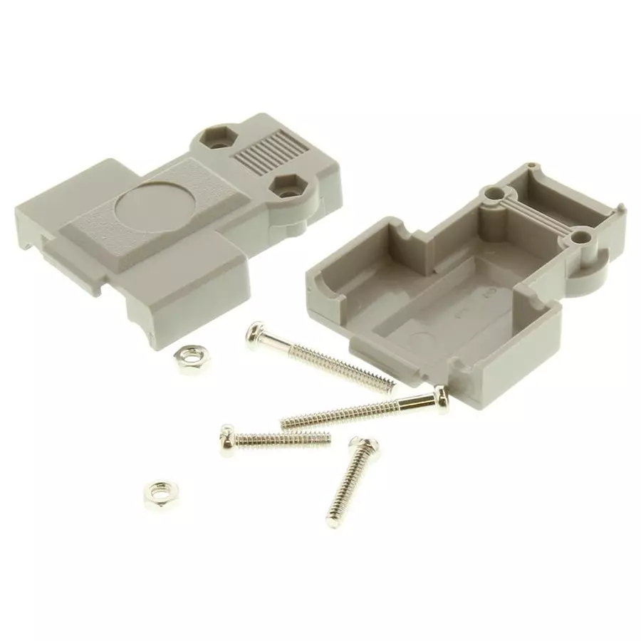 NORCOMP D Sub Back Shell, Size Db, Abs, 976-025-020R121
