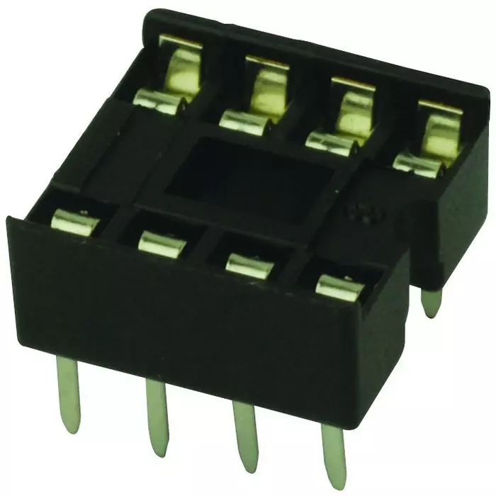 AMPHENOL COMMUNICATIONS SOLUTIONS DIP SOCKET, 8POS, 2ROW, 2.54MM, TH, DILB8P-223TLF (Pack of 10)