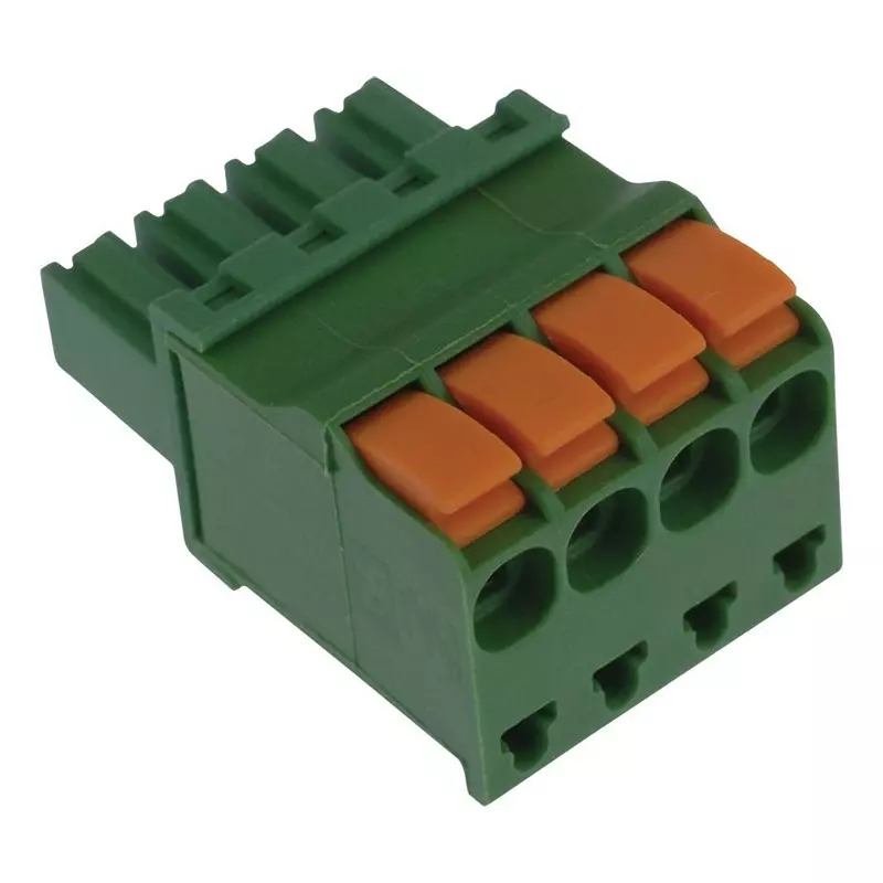 TE CONNECTIVITY Terminal Block, Plug, 4 Position, 30-14Awg, 1986692-4