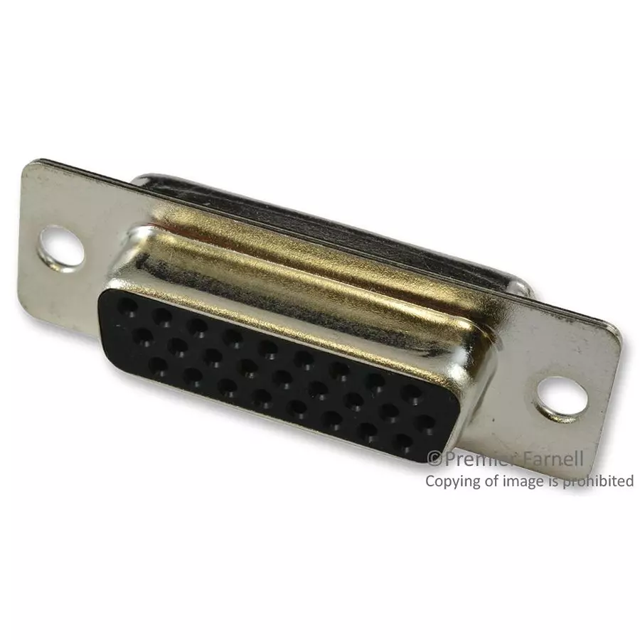 MULTICOMP High Density Dsub Conn, Rcpt, Da, Solder, SPC15191