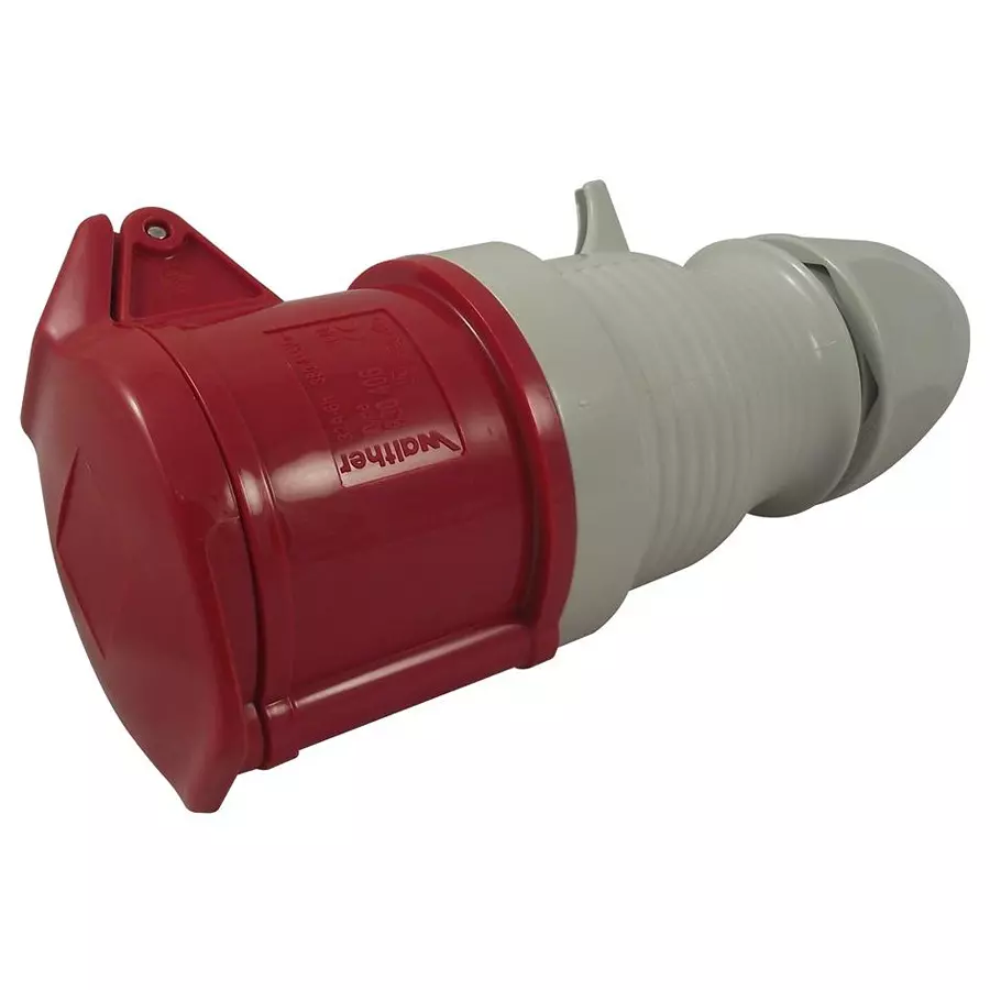 WALTHER Socket, Free, 400V, 32A, 3P+E Way, 330406