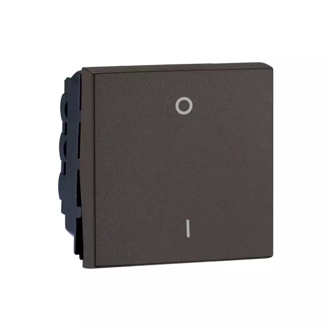Legrand Switch with Indicator Myrius Charcoal Grey 20 Amp 2 Module 1 Way 2 Pole, 6794 13