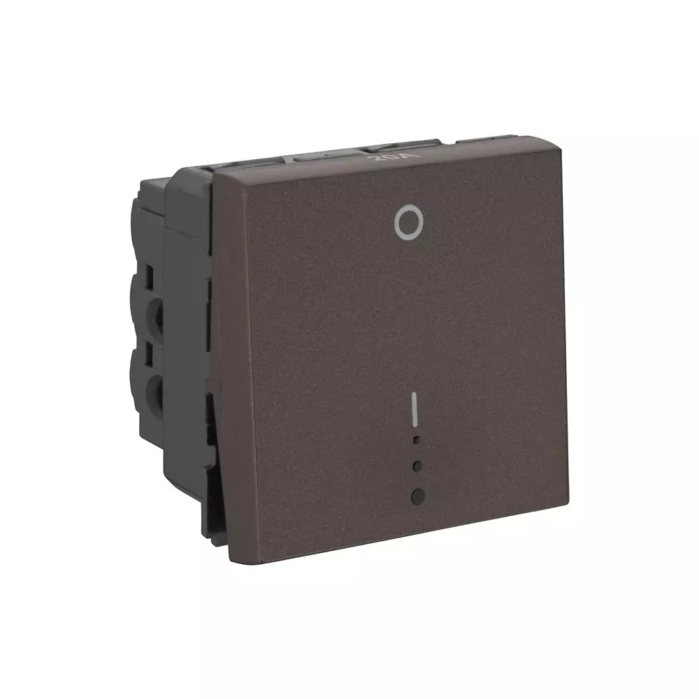 Legrand Switch Myrius Charcoal Grey 20 Amp 2 Module 1 Way 2 Pole, 6794 14