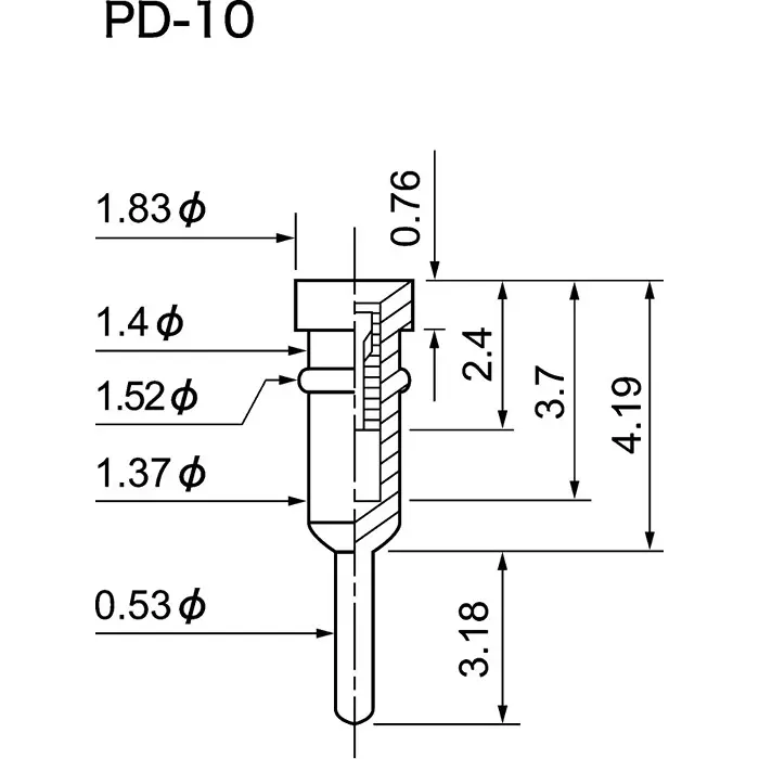 Mac8 Straight Through Hole Mount Socket Pin Solder Termination, PD-10 (Pack of 100)