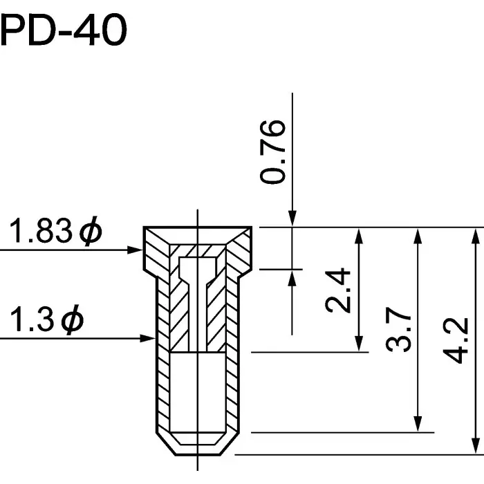 Mac8 Straight Through Hole Mount Socket Pin Solder Termination, PD-40 (Pack of 100)