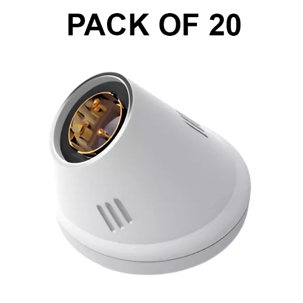 K9 Euro Ora Chrome Angle Holder White, 9157 (Pack of 20)