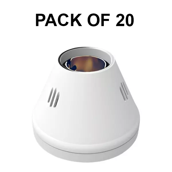 K9 Euro Ora Chrome Batten Holder White, 9158 (Pack of 20)