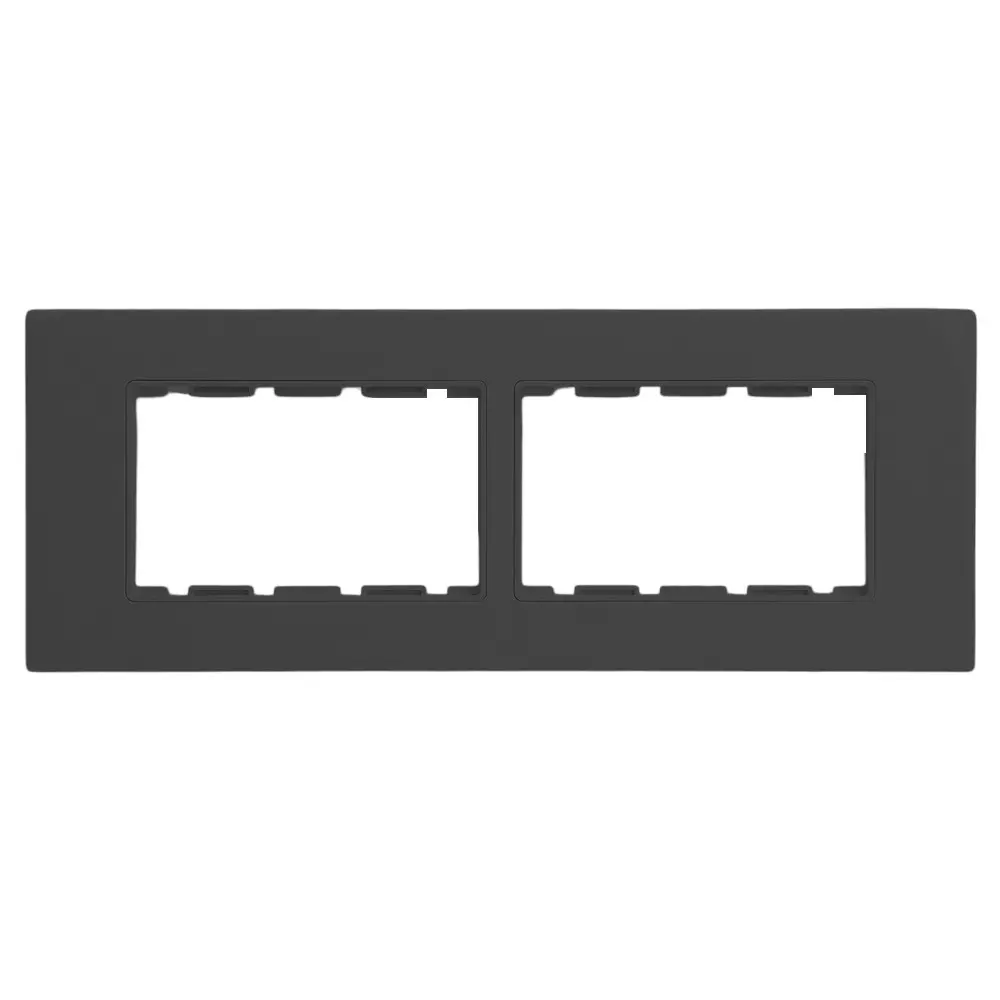 Cona GlazTouch Modular Plate Black 8 Modules(Horizontal), GT 1108 (Pack of 10)