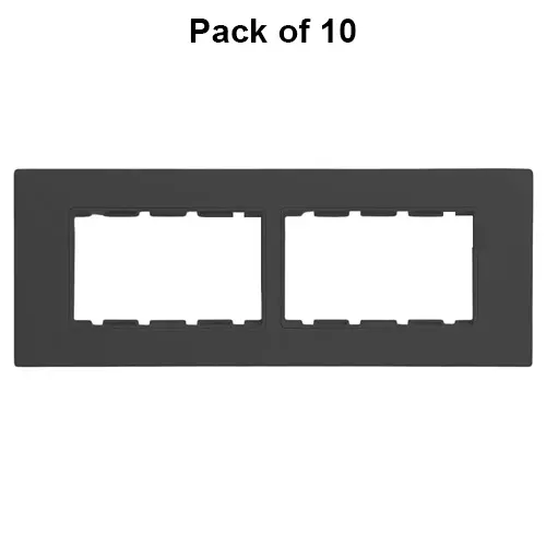 Cona GlazTouch Modular Plate Black 8 Modules(Horizontal), GT 1108 (Pack of 10)
