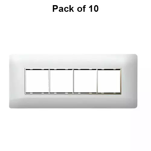 Cona Sleekwood Modular Plate White 8 Modules, SWN 1108 (Pack of 10)