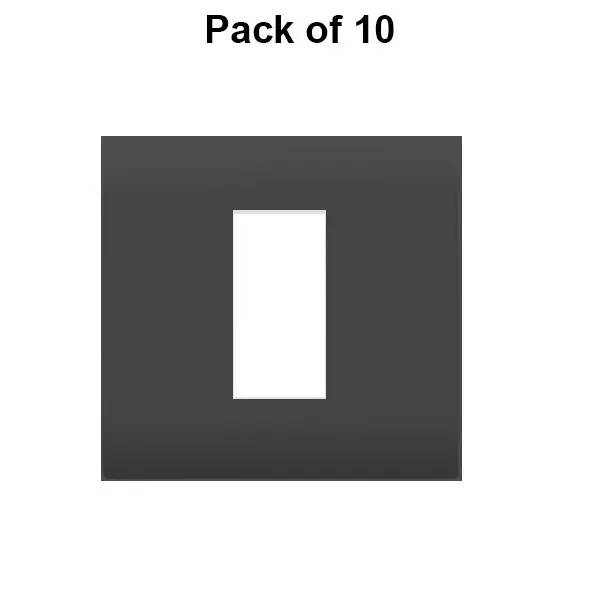 Cona Forte Modular Metal Plate Black 1 Module, ORPM 1101 (Pack of 10)