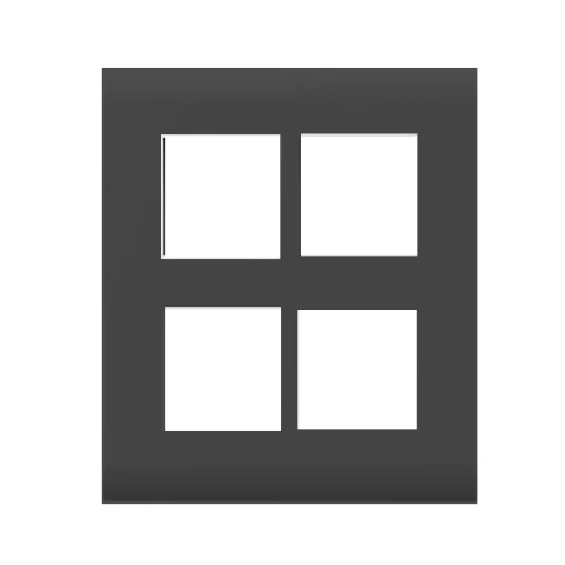 Cona Forte Modular Metal Plate Black 8 Modules(Square), ORPM 1109 (Pack of 10)