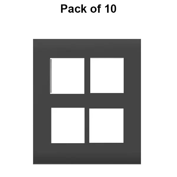 Cona Forte Modular Metal Plate Black 8 Modules(Square), ORPM 1109 (Pack of 10)