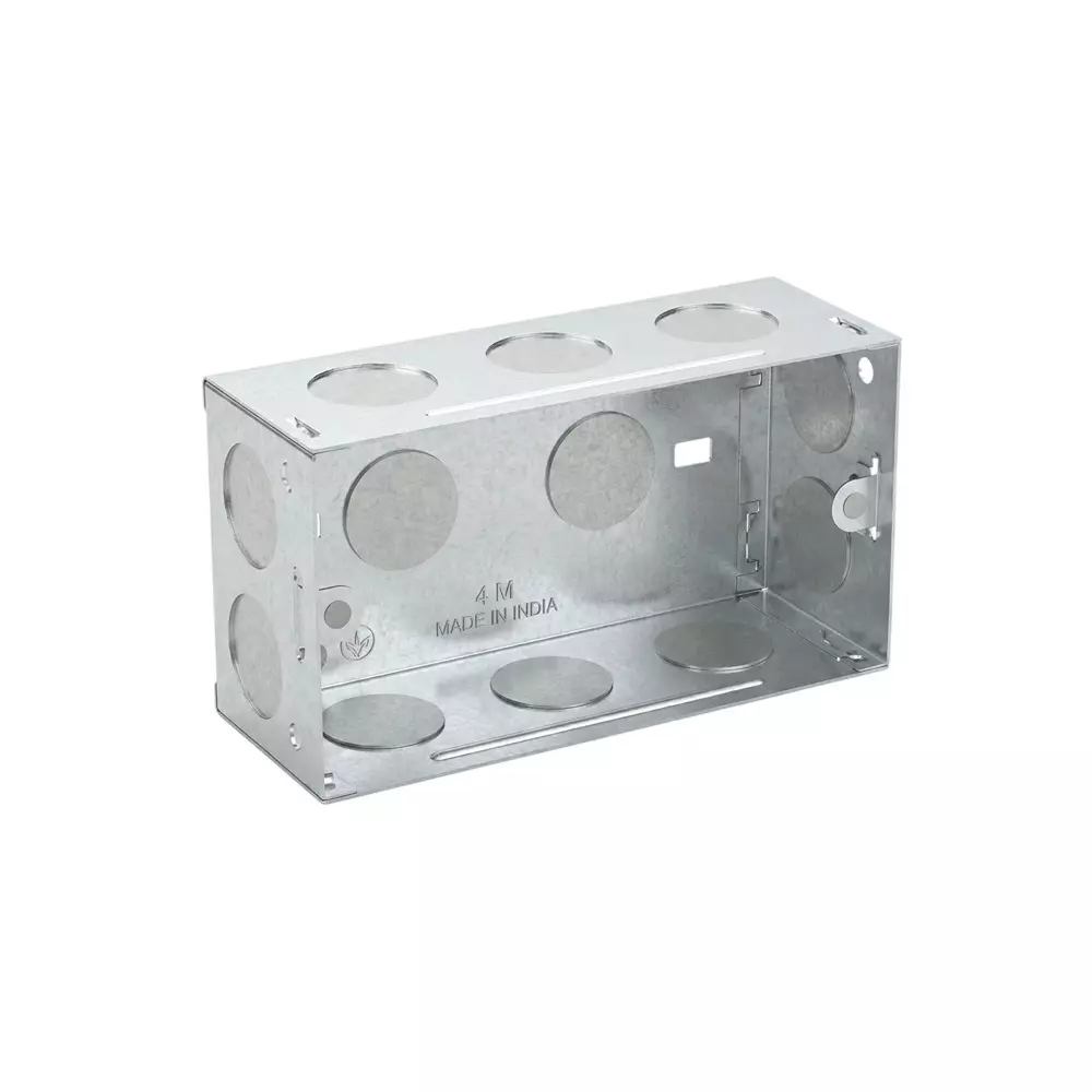 Cona Connex Gang Box Silver 4 Modules, CMB 1103 (Pack of 10)