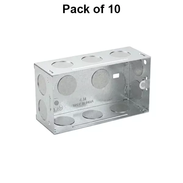 cona-gang-box-connex-4-module-silver-cmb-1103-pack-of-10-pcs