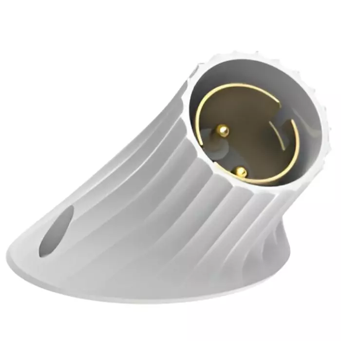 Cona Angle Bulb Holder Heavy Duty Strong White, 2237 (Pack of 20 Pcs)