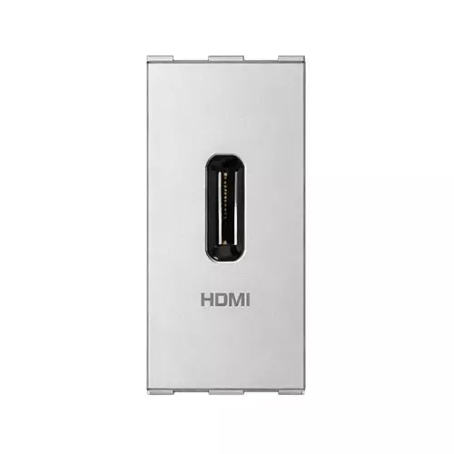 Anchor Roma Urban HD Multimedia Interface Socket SIngle Port 1 Module Silver for Homes, Offices & Commercial Use, 66711S