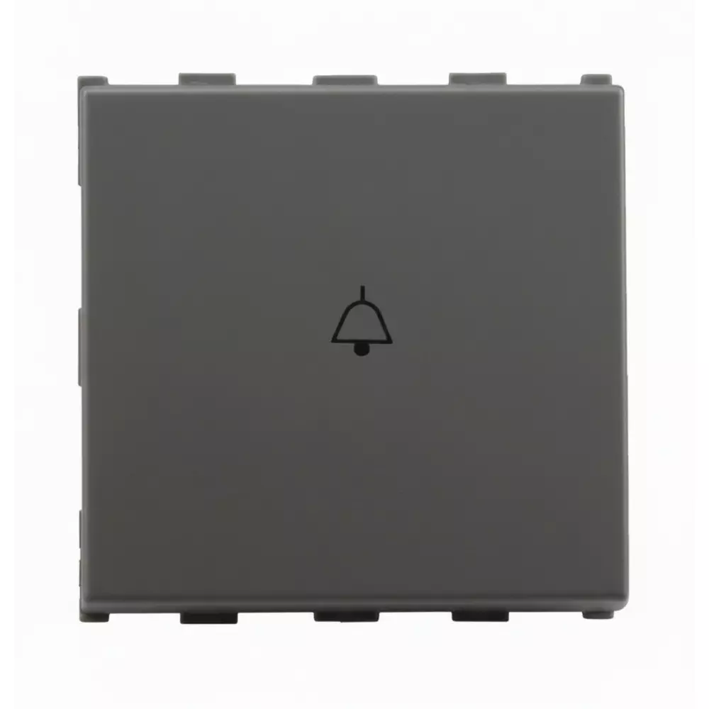 Anchor Roma Urban Bell Push Switch 2 Module 10 A Graphite Black PVC Plastic for Industrial Use, 66203GB
