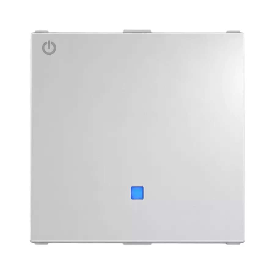 Anchor Roma Urban Smart Touch Switch 2 Module 16 A 1 Channel Silver PVC Plastic for Industrial and Home Use, 71016S