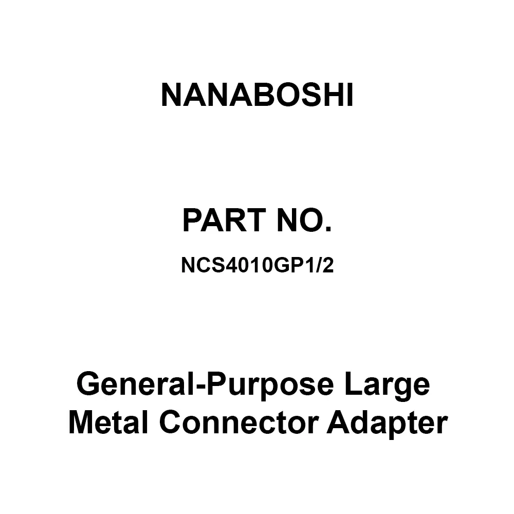 Nanaboshi General-Purpose Large Metal Connector Adapter 40 Female Contact, NCS4010GP1/2