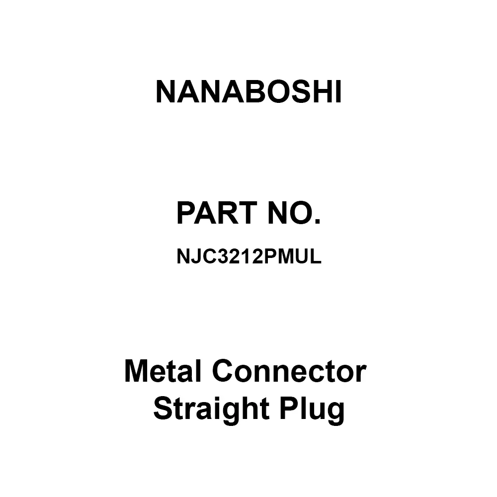 Nanaboshi Metal Connector Straight Plug 32 Male Contact, NJC3212PMUL