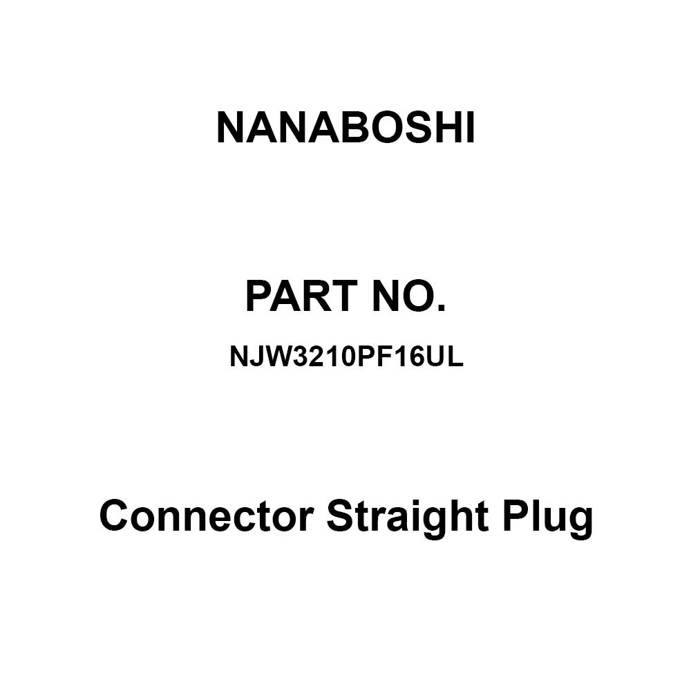 Nanaboshi Connector Straight Plug 32 Female Contact, NJW3210PF16UL