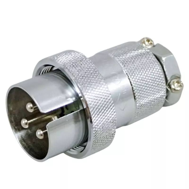 Nanaboshi Large Metal Connector Straight Plug 250 V Rated Voltage, NCS-303-PM